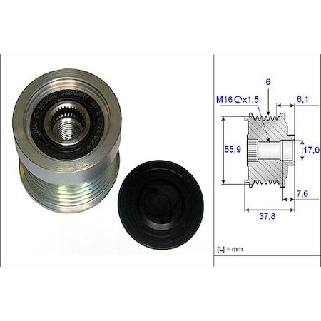 Ina Overrunning Alternator Pulley Alt Pulley, Ea0072 EA0072